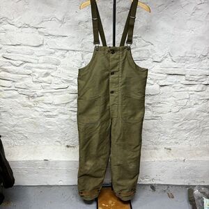 True Vintage US Navy Deck Bib Overalls Size Medium WWII Korean War Era 40s USN